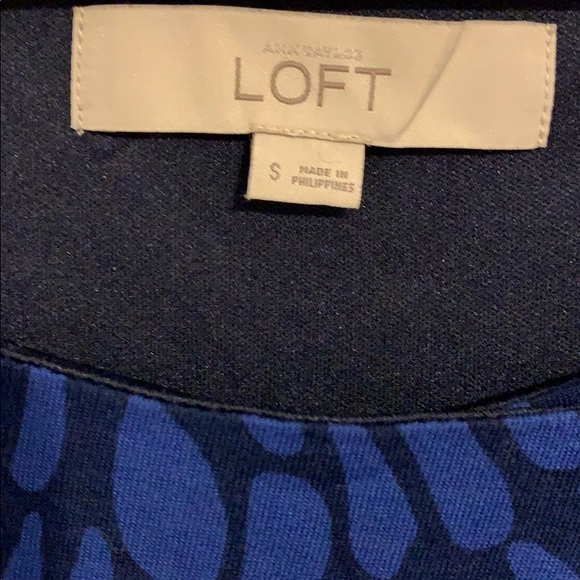 Blue Pattern LOFT Dress - Picture 3 of 4